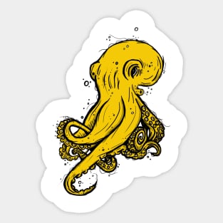 Yellow octopus Sticker